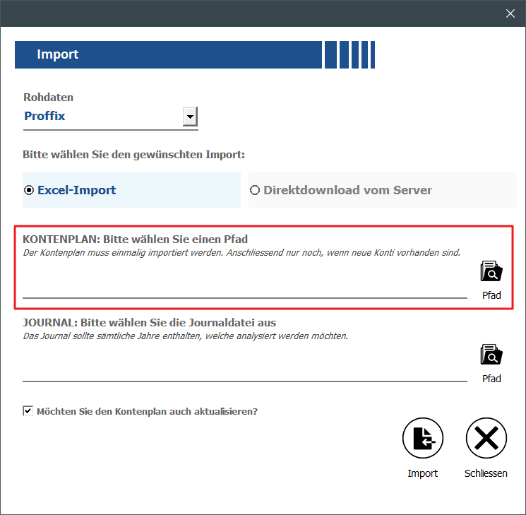 01 Proffix Import Kontenplan 01 Proffix Import Kontenplan